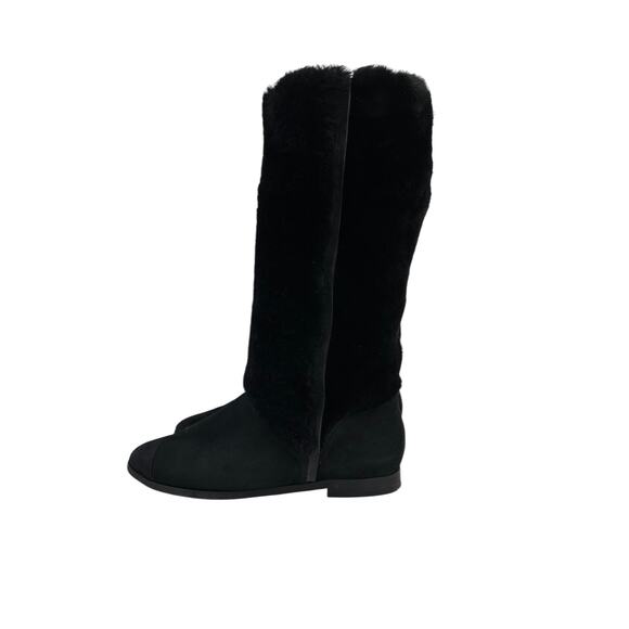 Chanel Winter Suede Fur Boots Sz.40.5 - Picture 1 of 9
